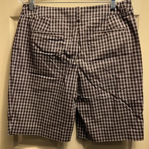 NWT Jones New York ss 12 Bermuda Brown Plaid Shorts